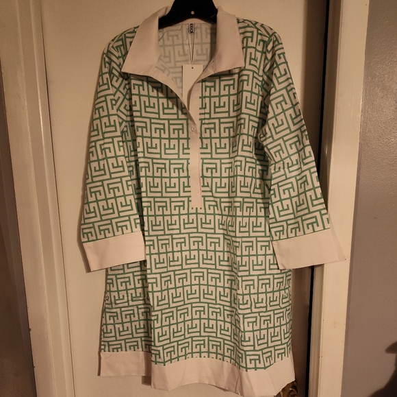 3 quarter sleeve A-line Summer dress - Picture 3 of 4